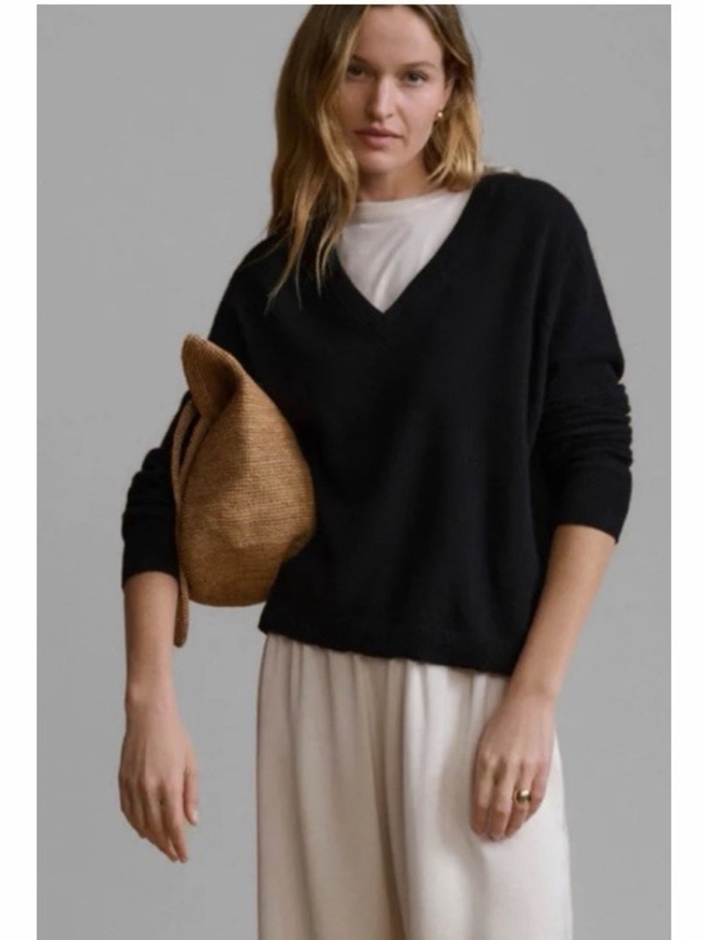 Jenni Kayne Flynn Cashmere V-Neck Sweater NWT